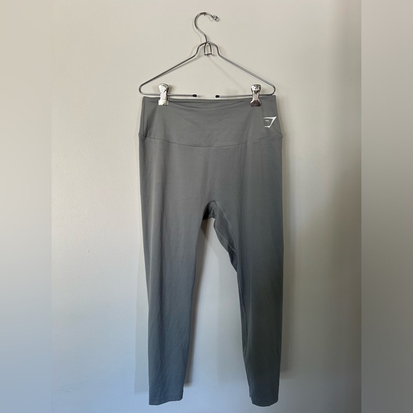 Gymshark Womens B1A1V Gray High Waist Pull On Training Leggings - Picture 1 of 8